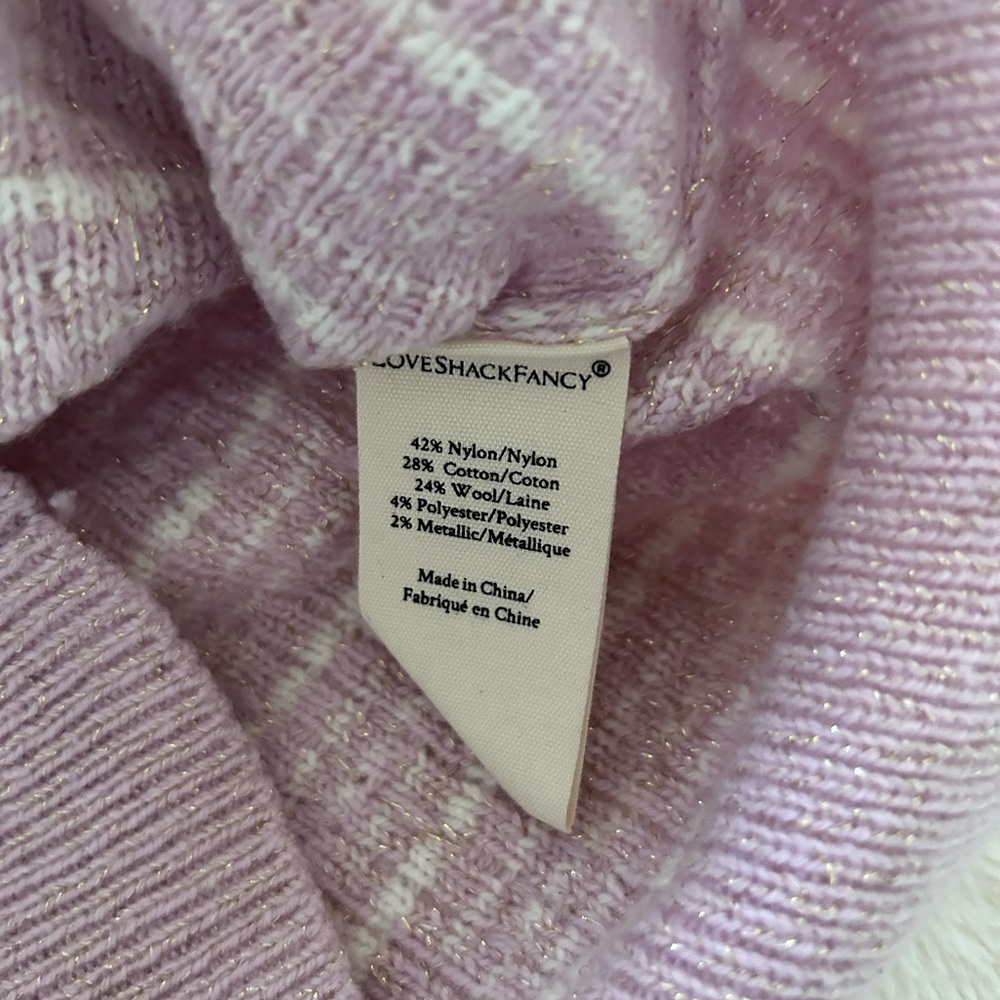 W/ Tags LoveShackFancy Daughter Checked Cropped Cardigan Sweater in Pink Winds M - Picture 10 of 17